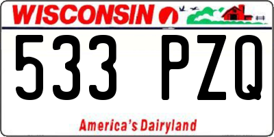 WI license plate 533PZQ