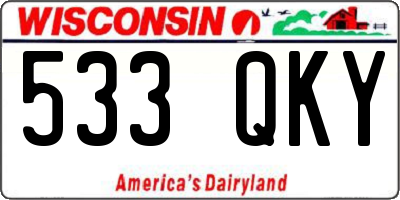 WI license plate 533QKY