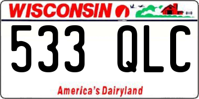 WI license plate 533QLC