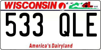 WI license plate 533QLE