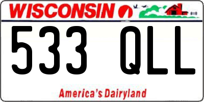 WI license plate 533QLL