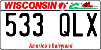 WI license plate 533QLX