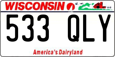WI license plate 533QLY