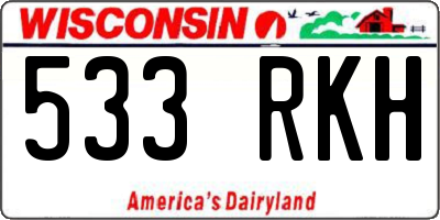WI license plate 533RKH