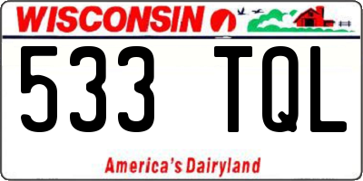 WI license plate 533TQL