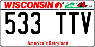 WI license plate 533TTV