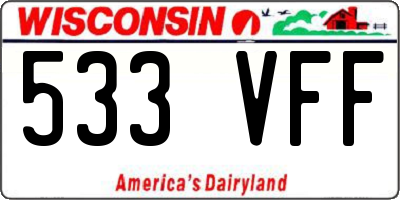 WI license plate 533VFF