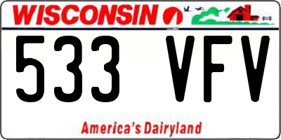 WI license plate 533VFV