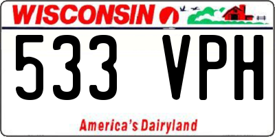WI license plate 533VPH