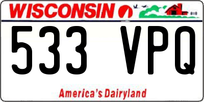 WI license plate 533VPQ
