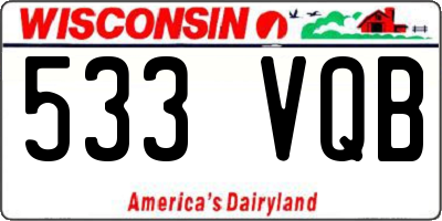 WI license plate 533VQB