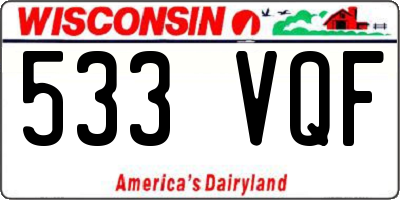 WI license plate 533VQF