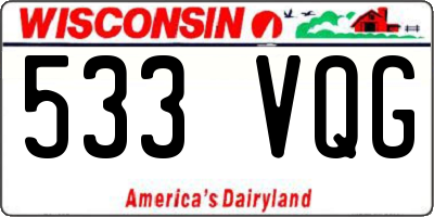 WI license plate 533VQG