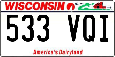 WI license plate 533VQI