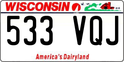 WI license plate 533VQJ