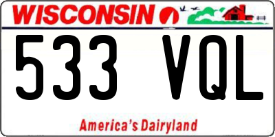 WI license plate 533VQL