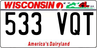 WI license plate 533VQT