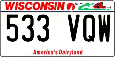 WI license plate 533VQW