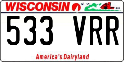 WI license plate 533VRR