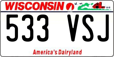 WI license plate 533VSJ