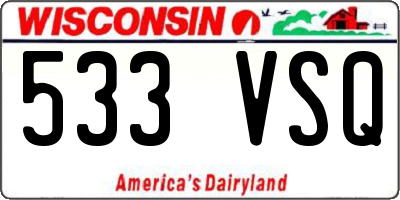 WI license plate 533VSQ