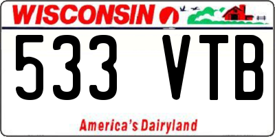 WI license plate 533VTB