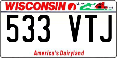 WI license plate 533VTJ