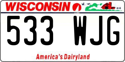 WI license plate 533WJG