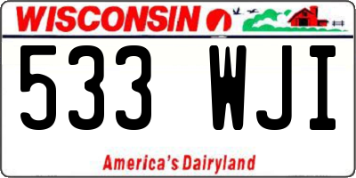 WI license plate 533WJI