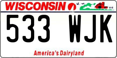 WI license plate 533WJK