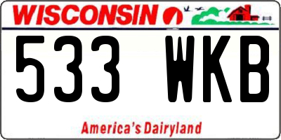 WI license plate 533WKB