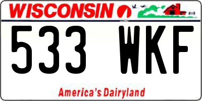 WI license plate 533WKF