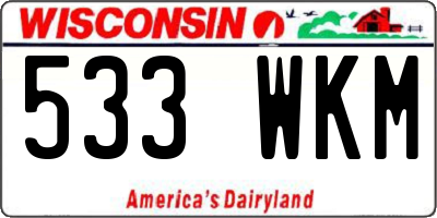 WI license plate 533WKM