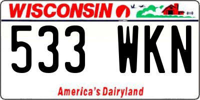 WI license plate 533WKN