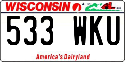 WI license plate 533WKU