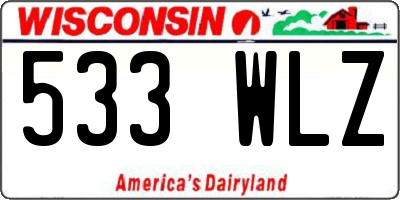 WI license plate 533WLZ