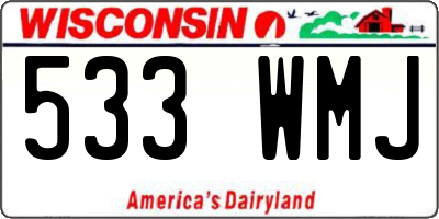 WI license plate 533WMJ