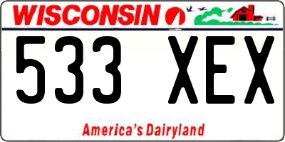 WI license plate 533XEX