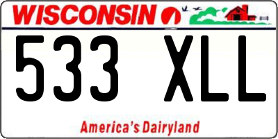 WI license plate 533XLL