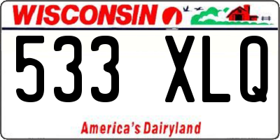 WI license plate 533XLQ