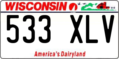 WI license plate 533XLV