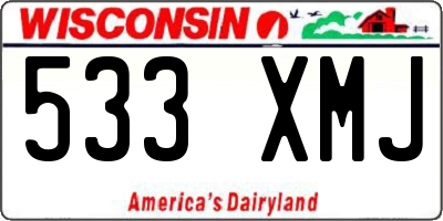 WI license plate 533XMJ