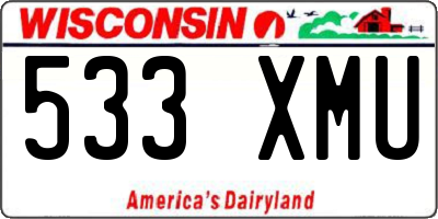 WI license plate 533XMU
