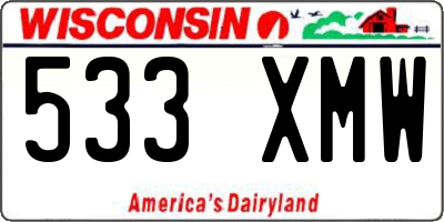 WI license plate 533XMW