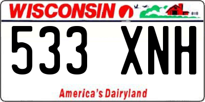 WI license plate 533XNH