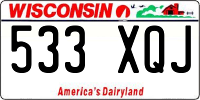 WI license plate 533XQJ