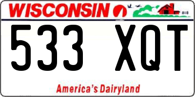WI license plate 533XQT