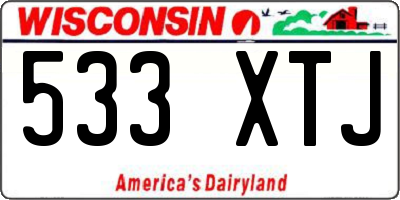 WI license plate 533XTJ