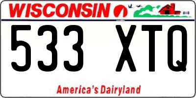 WI license plate 533XTQ