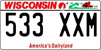 WI license plate 533XXM